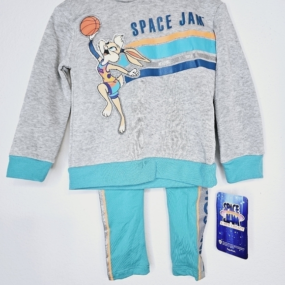 New! Space Jam Lola 2 Piece Basketball Hoodie Joggers Sweatpants Toddler Set - Picture 5 of 11